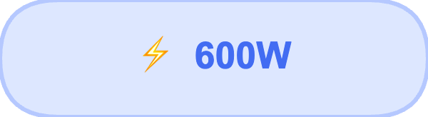 600W Leistung